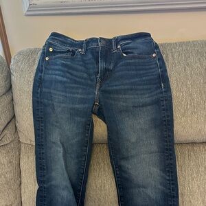 American Eagle Outfitters Dark Blue Straight Leg Jeans